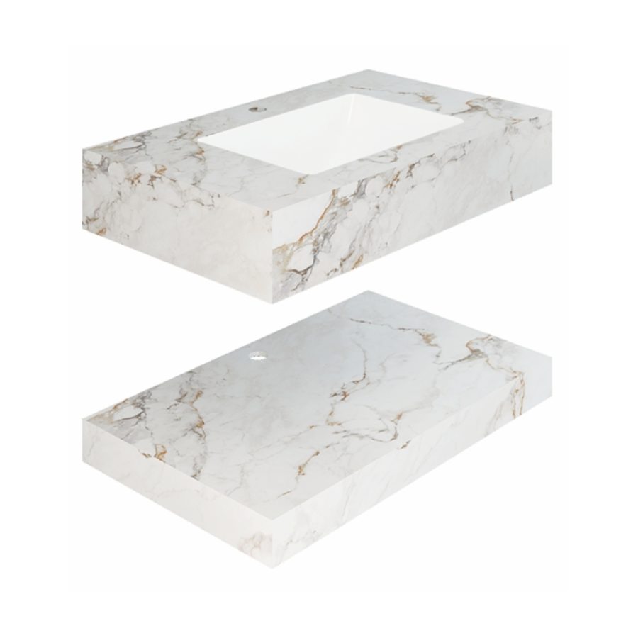 Chậu lavabo âm bàn đá 2 tầng Viglacera VA6-9GP01
