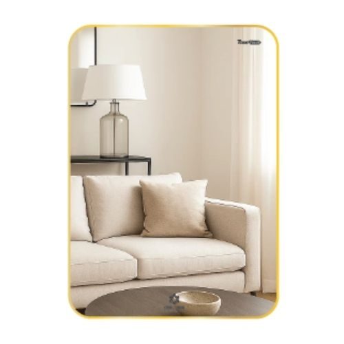 Gương viền nhôm màu gold GLS VF12R30 chữ nhật đứng 50x70cm