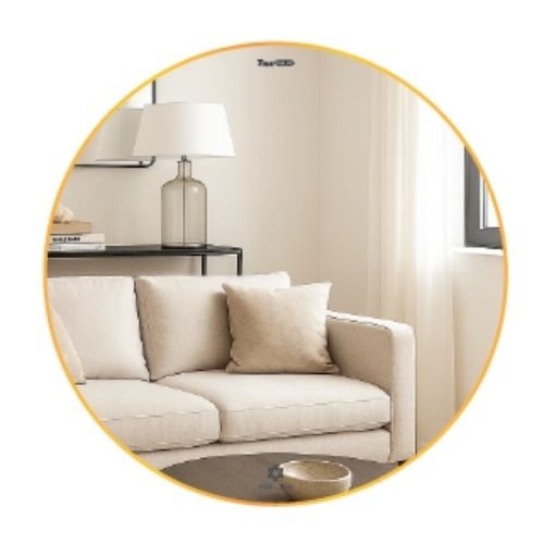Gương viền nhôm màu rose GLS VF13C80 tròn D60cm