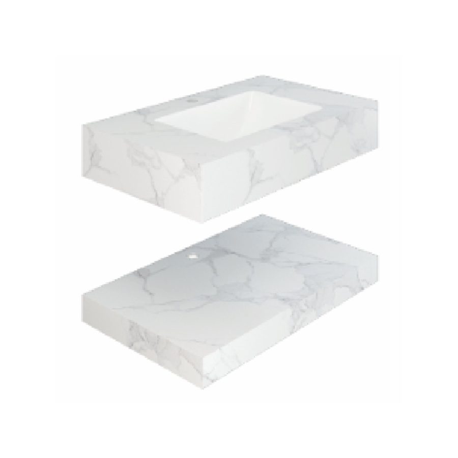 Chậu lavabo âm bàn đá 2 tầng Viglacera VI14-9GP01